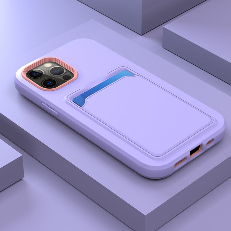 For iPhone 12 mini Two-color TPU + PC Protective Case with Card Slot
