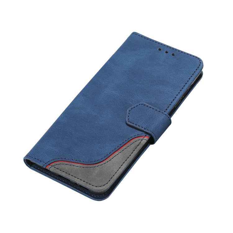 For Samsung Galaxy A03s Three-color Stitching Calf Texture Horizontal Flip Leather Case with Holder & Card Slots & Wallet