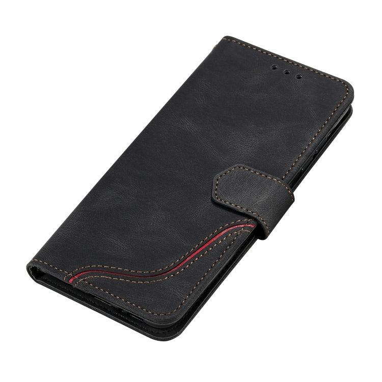 For Samsung Galaxy A03s Three-color Stitching Calf Texture Horizontal Flip Leather Case with Holder & Card Slots & Wallet
