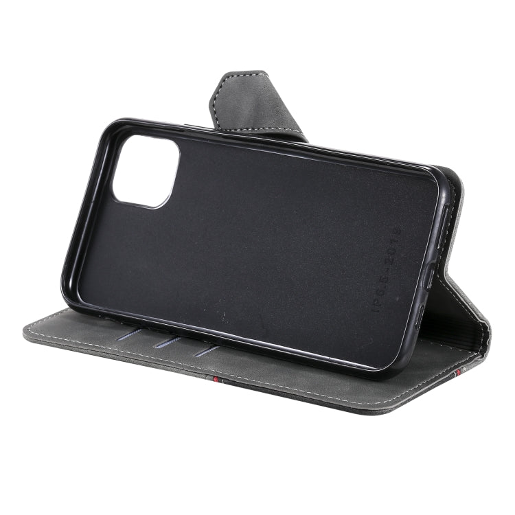 For Samsung Galaxy A22 5G Three-color Stitching Calf Texture Horizontal Flip Leather Case with Holder & Card Slots & Wallet