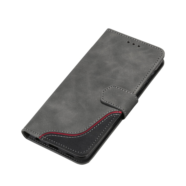 For Samsung Galaxy A32 4G Three-color Stitching Calf Texture Horizontal Flip Leather Case with Holder & Card Slots & Wallet