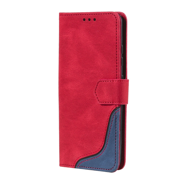 For Samsung Galaxy A32 4G Three-color Stitching Calf Texture Horizontal Flip Leather Case with Holder & Card Slots & Wallet