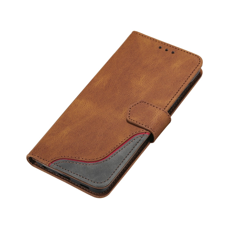 For Samsung Galaxy A32 5G Three-color Stitching Calf Texture Horizontal Flip Leather Case with Holder & Card Slots & Wallet