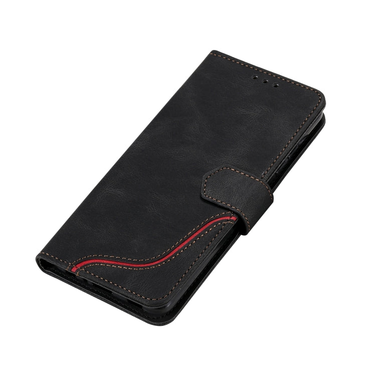 For Samsung Galaxy A32 5G Three-color Stitching Calf Texture Horizontal Flip Leather Case with Holder & Card Slots & Wallet