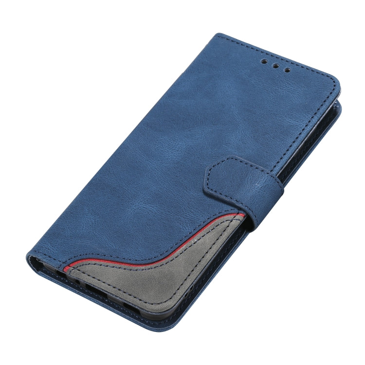 For Samsung Galaxy A42 5G Three-color Stitching Calf Texture Horizontal Flip Leather Case with Holder & Card Slots & Wallet