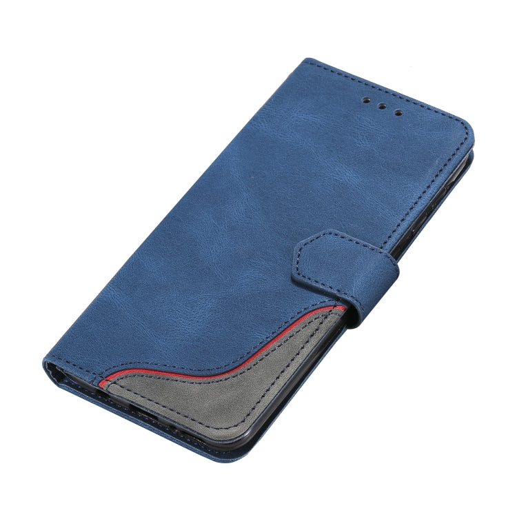 For Samsung Galaxy A50 Three-color Stitching Calf Texture Horizontal Flip Leather Case with Holder & Card Slots & Wallet