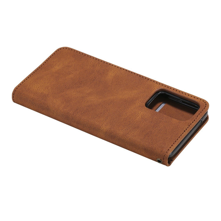 For Samsung Galaxy A72 5G / 4G Three-color Stitching Calf Texture Horizontal Flip Leather Case with Holder & Card Slots & Wallet