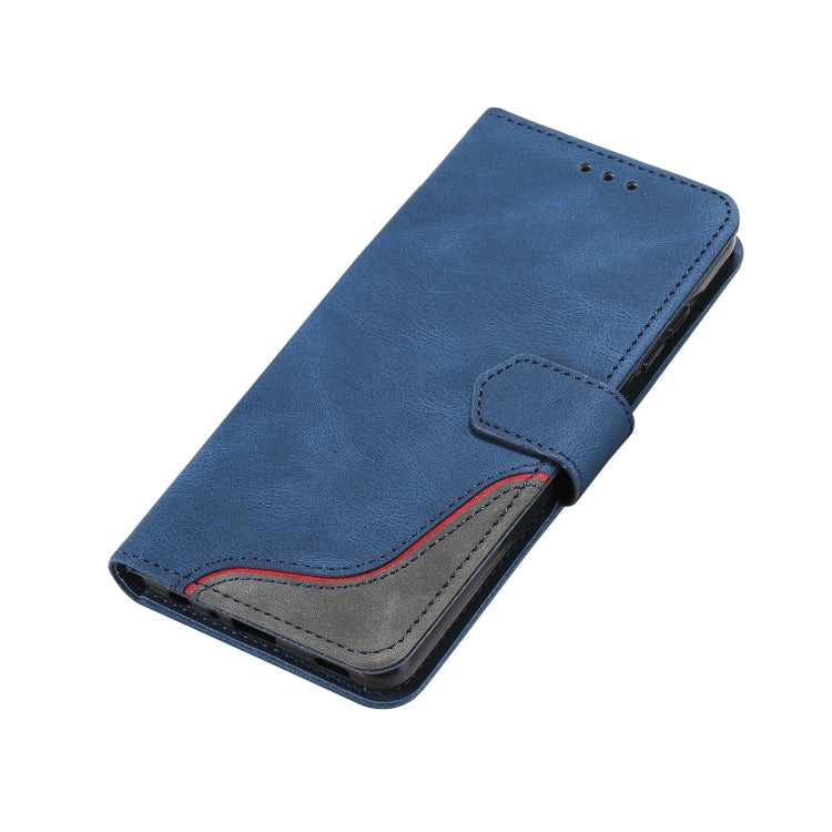 For Samsung Galaxy A72 5G / 4G Three-color Stitching Calf Texture Horizontal Flip Leather Case with Holder & Card Slots & Wallet