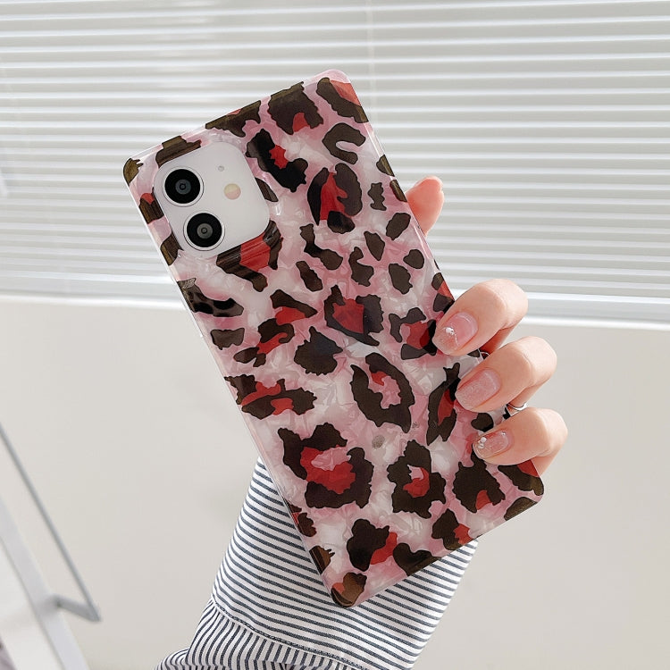For iPhone 12 Pro Max Shell Leopard Pattern Soft TPU Straight-Edge Protective Case