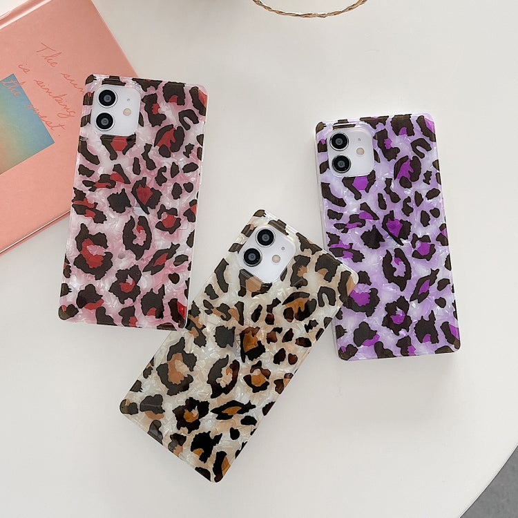 For iPhone 12 Pro Max Shell Leopard Pattern Soft TPU Straight-Edge Protective Case