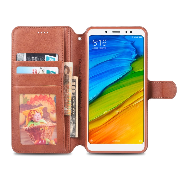 For Xiaomi Redmi Note 5 AZNS Calf Texture Magnetic Horizontal Flip PU Leather Case with Holder & Card Slots & Photo Frame