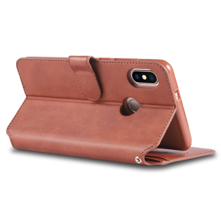 For Xiaomi Redmi Note 5 AZNS Calf Texture Magnetic Horizontal Flip PU Leather Case with Holder & Card Slots & Photo Frame