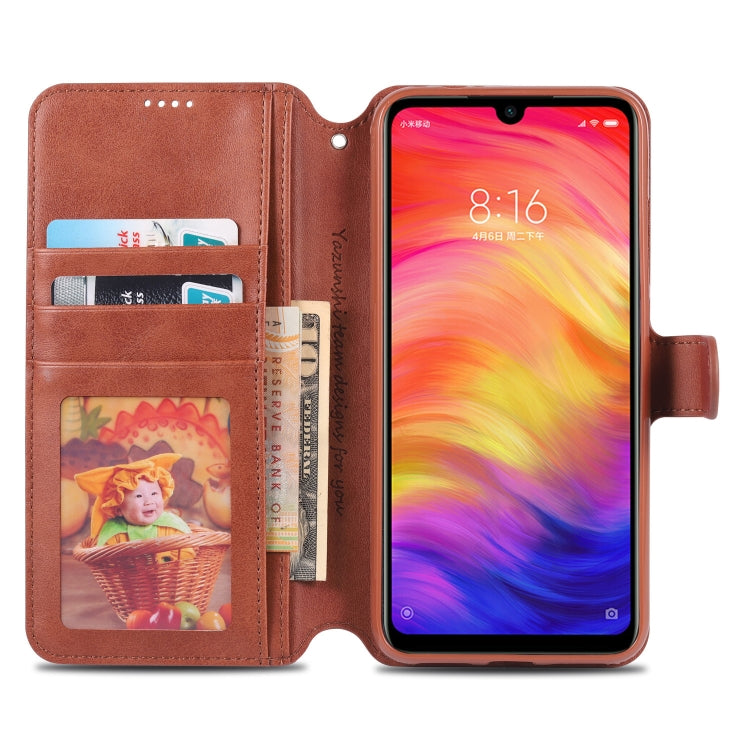 For Xiaomi Redmi Note7 AZNS Calf Texture Magnetic Horizontal Flip PU Leather Case with Holder & Card Slots & Photo Frame