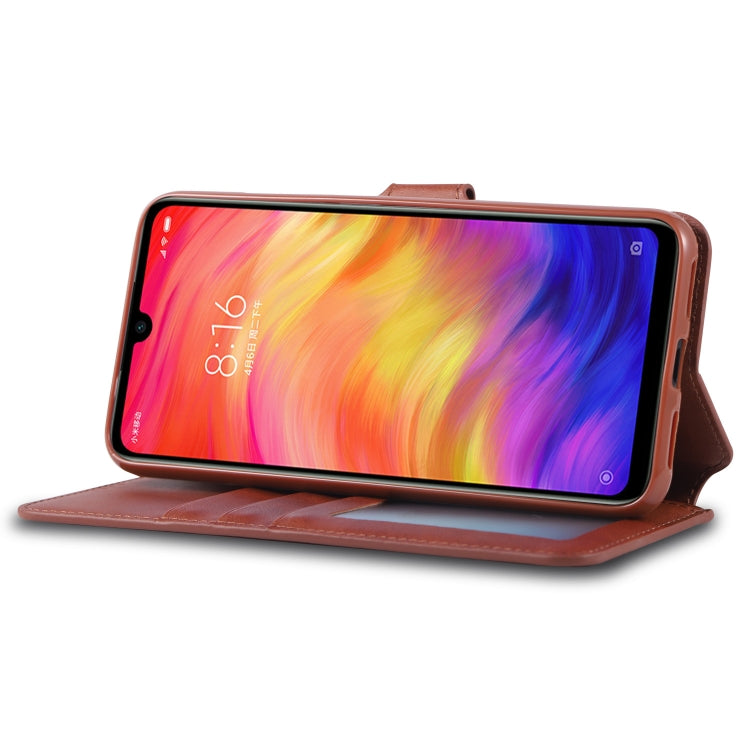 For Xiaomi Redmi Note7 AZNS Calf Texture Magnetic Horizontal Flip PU Leather Case with Holder & Card Slots & Photo Frame