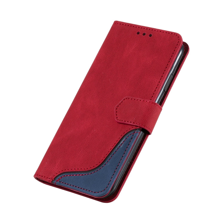 For iPhone XS Max Three-color Stitching Calf Texture Horizontal Flip Leather Case with Holder & Card Slots & Wallet