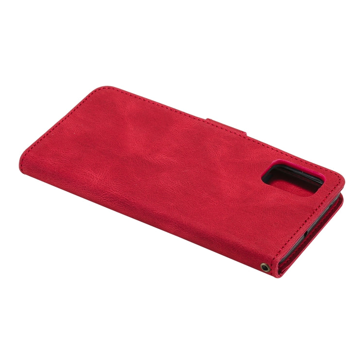 For Xiaomi Redmi Note 10 4G Three-color Stitching Calf Texture Horizontal Flip Leather Case with Holder & Card Slots & Wallet