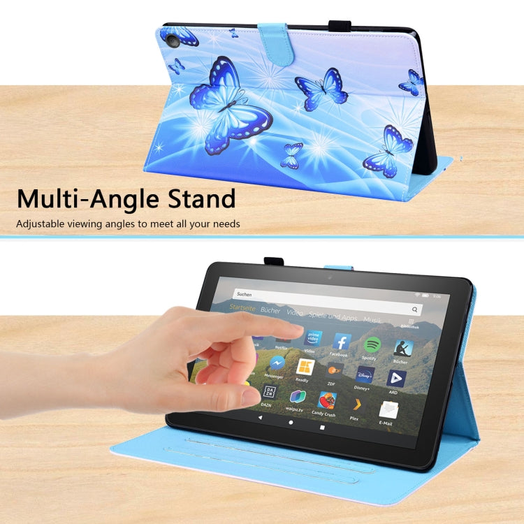 For Amazon Fire HD 8 2020 10th Gen Animal Pattern Horizontal Flip Leather Case with Holder & Card Slots & Photo Frame & Sleep / Wake-up Function
