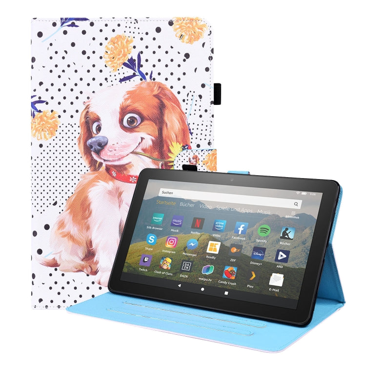 For Amazon Fire HD 8 2020 10th Gen Animal Pattern Horizontal Flip Leather Case with Holder & Card Slots & Photo Frame & Sleep / Wake-up Function