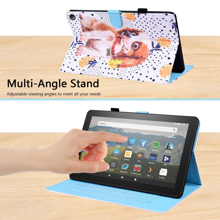 For Amazon Fire HD 8 2020 10th Gen Animal Pattern Horizontal Flip Leather Case with Holder & Card Slots & Photo Frame & Sleep / Wake-up Function