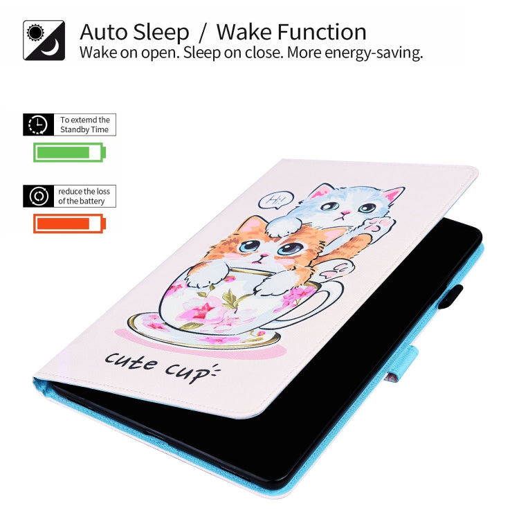 For Amazon Fire HD 8 2020 10th Gen Animal Pattern Horizontal Flip Leather Case with Holder & Card Slots & Photo Frame & Sleep / Wake-up Function