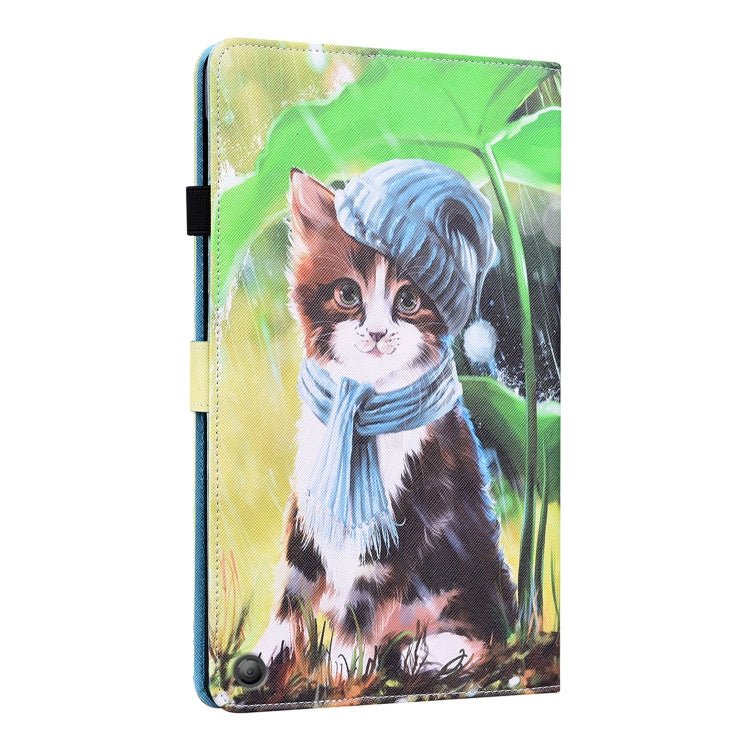 For Amazon Fire HD 8 2020 10th Gen Animal Pattern Horizontal Flip Leather Case with Holder & Card Slots & Photo Frame & Sleep / Wake-up Function