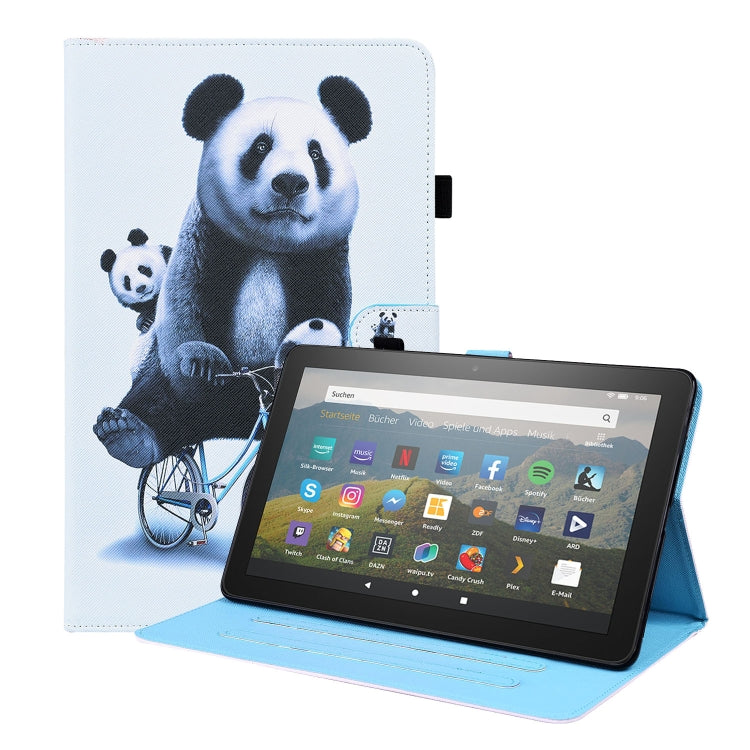 For Amazon Fire HD 8 2020 10th Gen Animal Pattern Horizontal Flip Leather Case with Holder & Card Slots & Photo Frame & Sleep / Wake-up Function