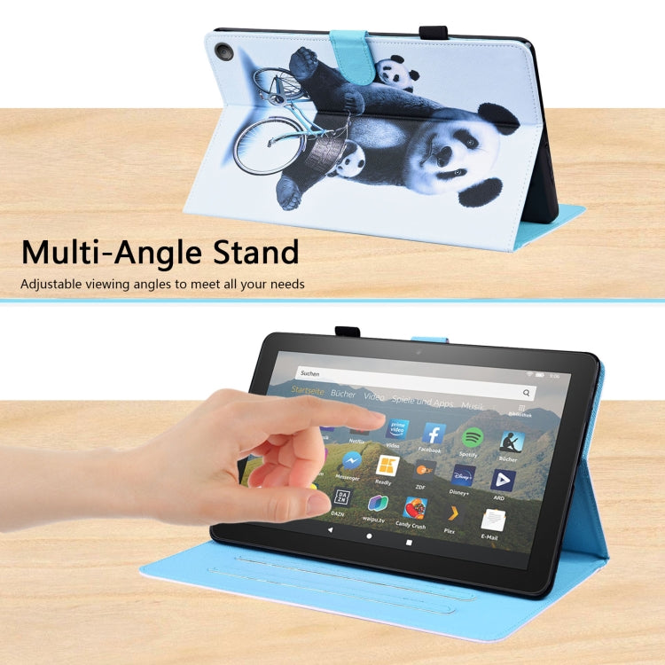 For Amazon Fire HD 8 2020 10th Gen Animal Pattern Horizontal Flip Leather Case with Holder & Card Slots & Photo Frame & Sleep / Wake-up Function