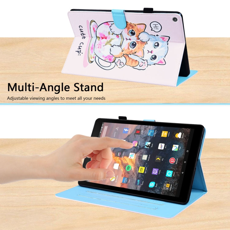 For Amazon Fire HD 10 2019 Animal Pattern Horizontal Flip Leather Case with Holder & Card Slots & Photo Frame & Sleep / Wake-up Function