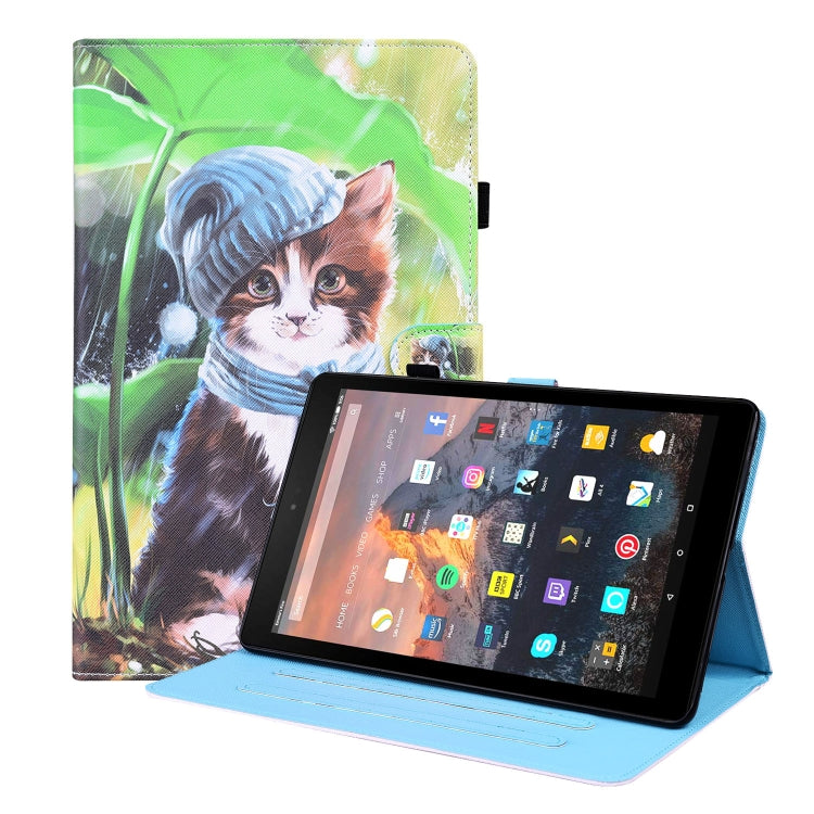For Amazon Fire HD 10 2019 Animal Pattern Horizontal Flip Leather Case with Holder & Card Slots & Photo Frame & Sleep / Wake-up Function