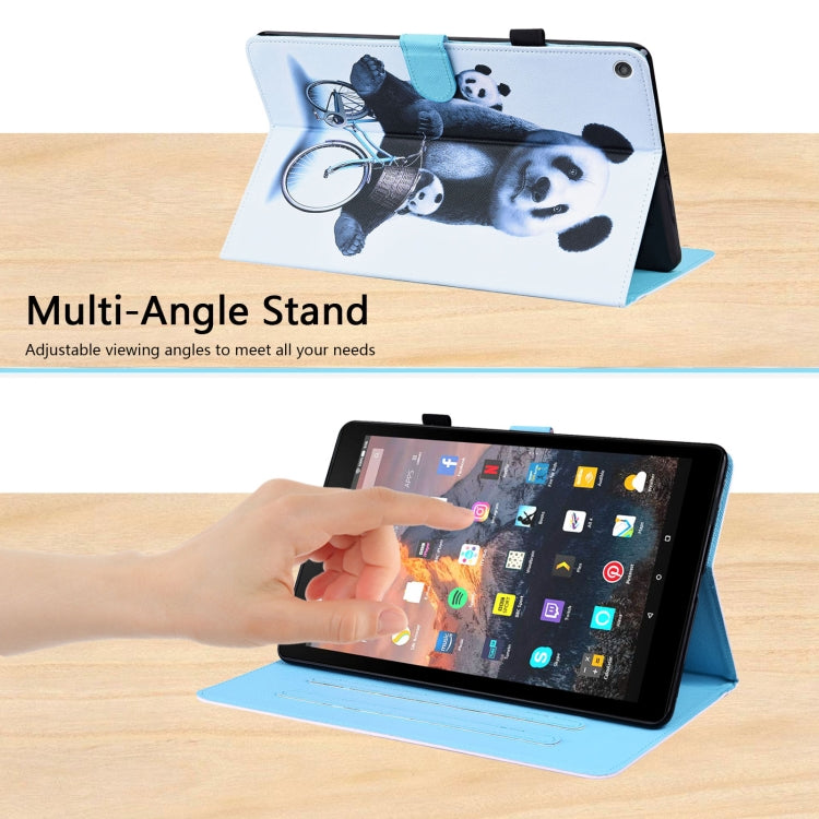 For Amazon Fire HD 10 2019 Animal Pattern Horizontal Flip Leather Case with Holder & Card Slots & Photo Frame & Sleep / Wake-up Function