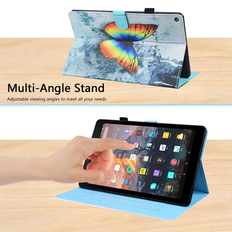 For Amazon Fire HD 10 2019 Animal Pattern Horizontal Flip Leather Case with Holder & Card Slots & Photo Frame & Sleep / Wake-up Function