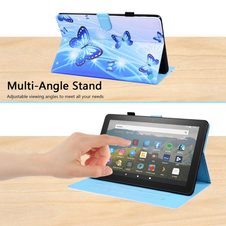 For Amazon Fire HD 10 2021 Animal Pattern Horizontal Flip Leather Case with Holder & Card Slots & Photo Frame & Sleep / Wake-up Function
