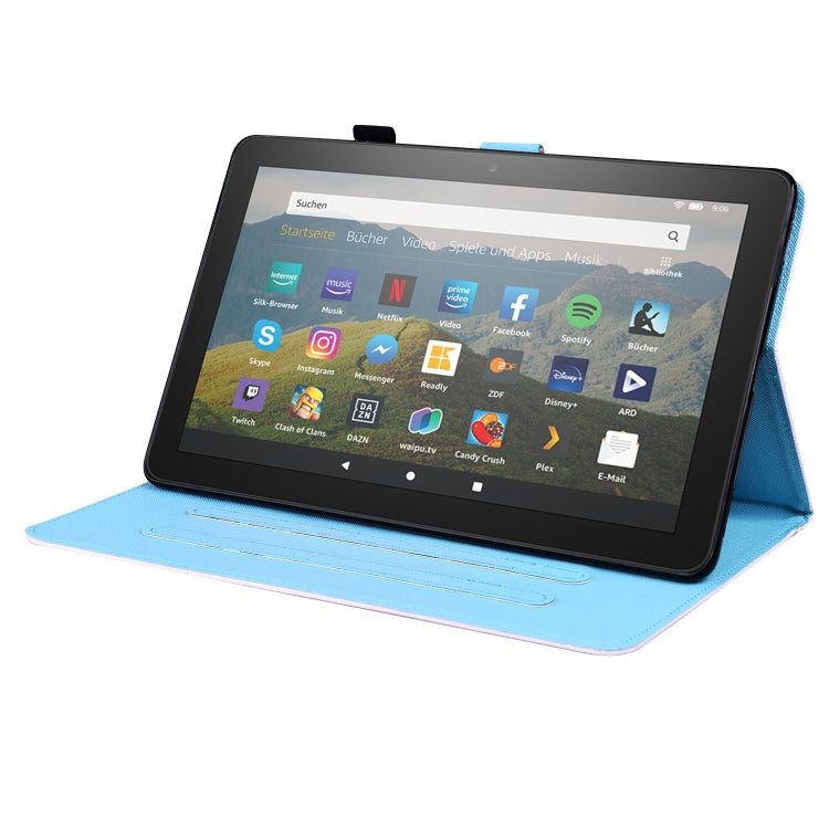 For Amazon Fire HD 10 2021 Animal Pattern Horizontal Flip Leather Case with Holder & Card Slots & Photo Frame & Sleep / Wake-up Function