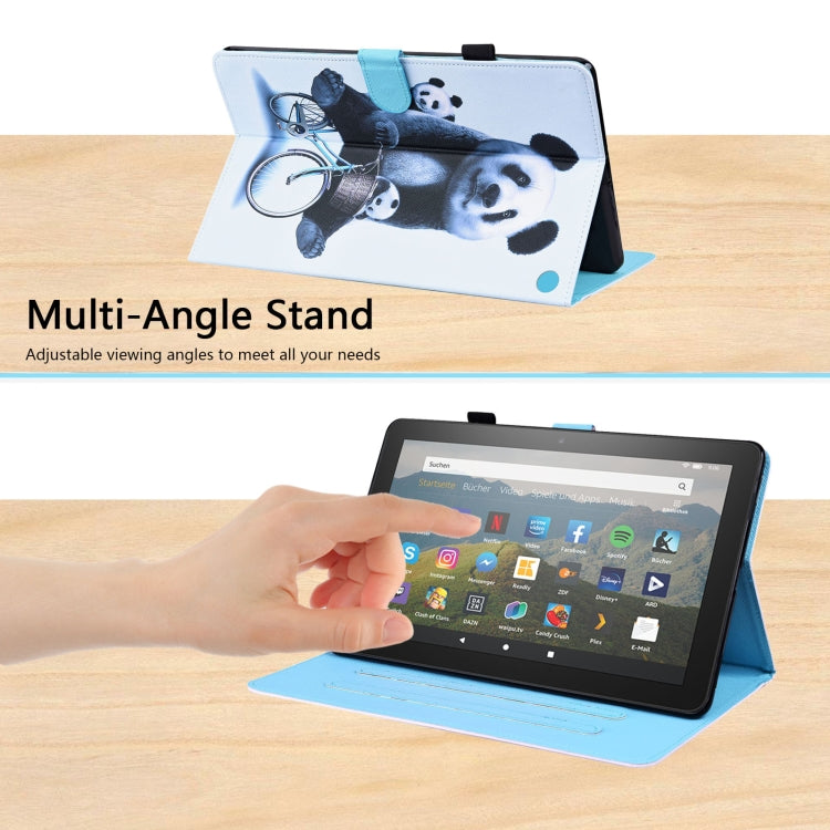 For Amazon Fire HD 10 2021 Animal Pattern Horizontal Flip Leather Case with Holder & Card Slots & Photo Frame & Sleep / Wake-up Function