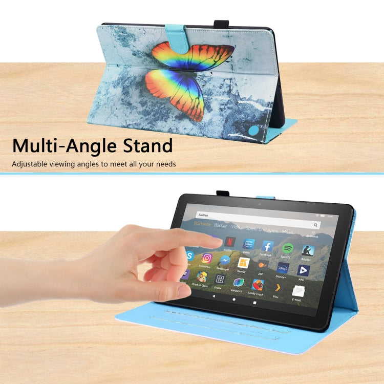 For Amazon Fire HD 10 2021 Animal Pattern Horizontal Flip Leather Case with Holder & Card Slots & Photo Frame & Sleep / Wake-up Function