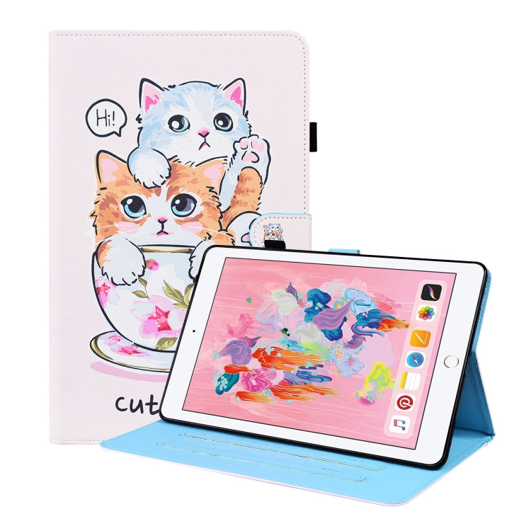 Animal Pattern Horizontal Flip Leather Case with Holder & Card Slots & Photo Frame & Sleep / Wake-up Function For iPad 9.7 2018 / 2017