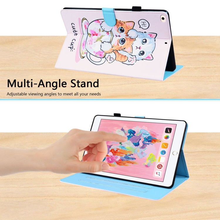 Animal Pattern Horizontal Flip Leather Case with Holder & Card Slots & Photo Frame & Sleep / Wake-up Function For iPad 9.7 2018 / 2017