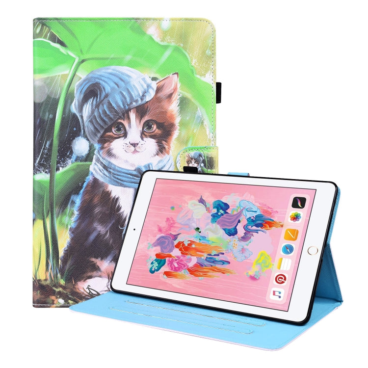 Animal Pattern Horizontal Flip Leather Case with Holder & Card Slots & Photo Frame & Sleep / Wake-up Function For iPad 9.7 2018 / 2017