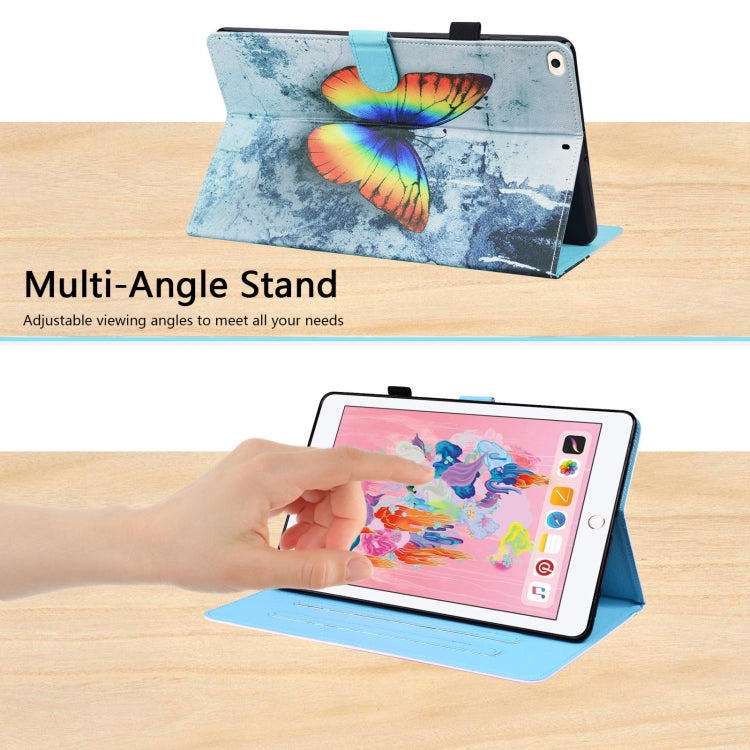 Animal Pattern Horizontal Flip Leather Case with Holder & Card Slots & Photo Frame & Sleep / Wake-up Function For iPad 9.7 2018 / 2017