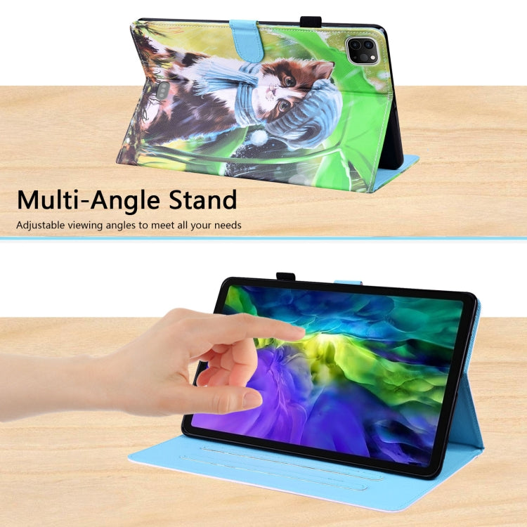 For iPad Pro 11 2022 / 2021 / 2020 / Air 2020 10.9Animal Pattern Horizontal Flip Leather Tablet Case with Holder & Card Slots & Photo Frame & Sleep / Wake-up Function