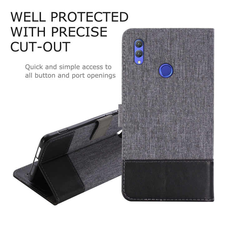 For Huawei Honor Note 10 MUXMA MX102 Horizontal Flip Canvas Leather Case with Stand & Card Slot & Wallet Function