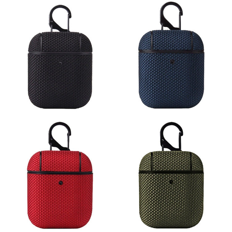 Business Cloth Earphone Protective Case with Hook For AirPods 1 / 2