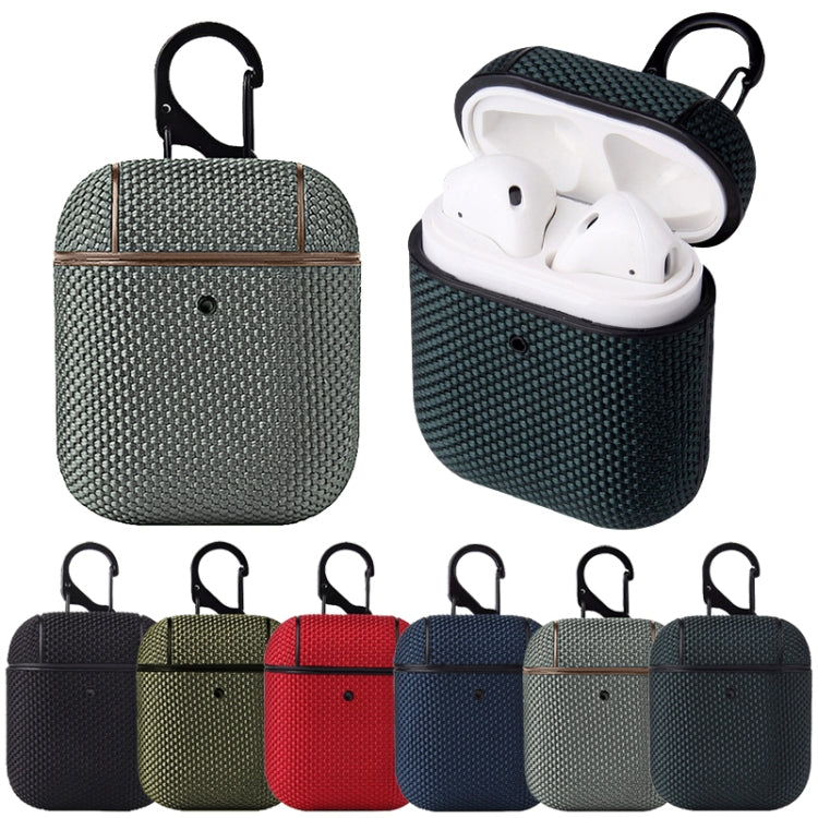 Business Cloth Earphone Protective Case with Hook For AirPods 1 / 2