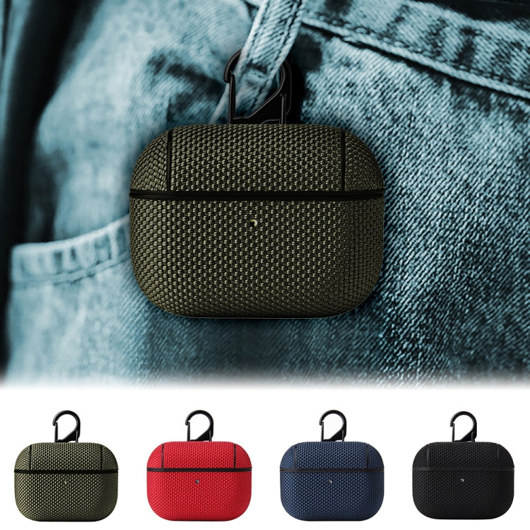 Business Cloth Earphone Protective Case with Hook For AirPods Pro