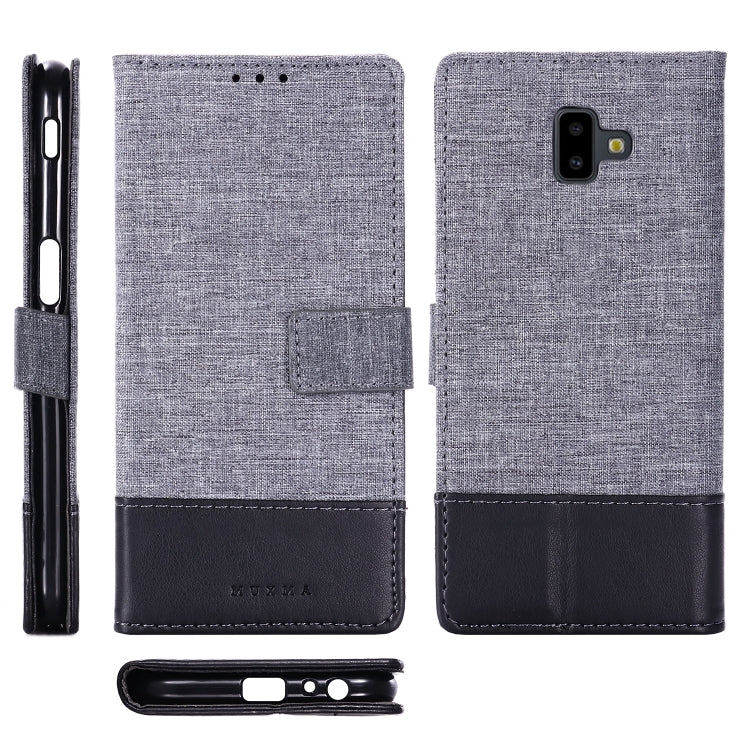 For Galaxy J6 Plus MUXMA MX102 Horizontal Flip Canvas Leather Case with Stand & Card Slot & Wallet Function