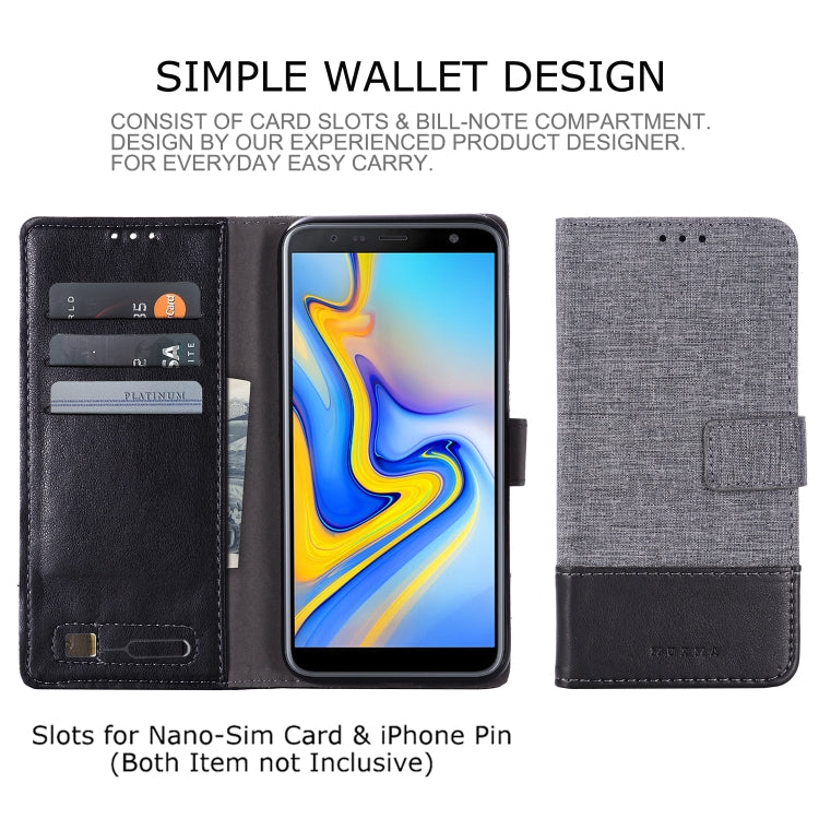 For Galaxy J6 Plus MUXMA MX102 Horizontal Flip Canvas Leather Case with Stand & Card Slot & Wallet Function