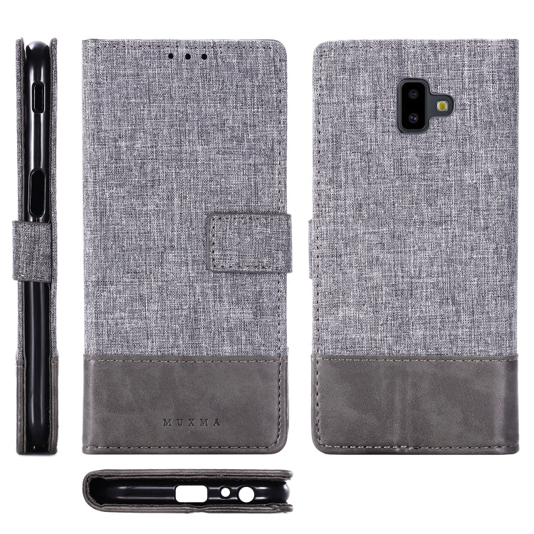 For Galaxy J6 Plus MUXMA MX102 Horizontal Flip Canvas Leather Case with Stand & Card Slot & Wallet Function