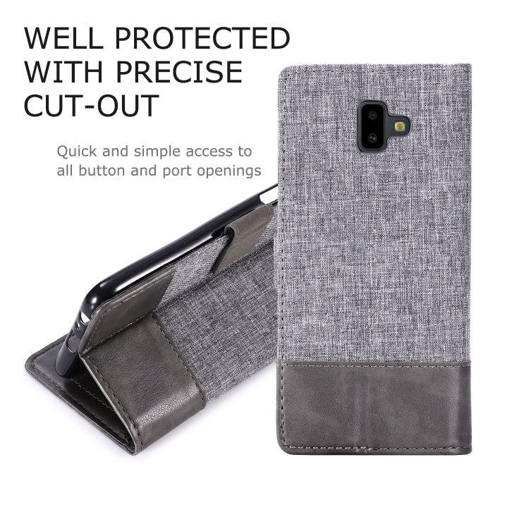 For Galaxy J6 Plus MUXMA MX102 Horizontal Flip Canvas Leather Case with Stand & Card Slot & Wallet Function