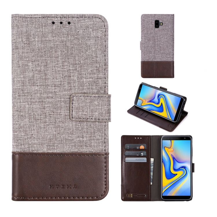 For Galaxy J6 Plus MUXMA MX102 Horizontal Flip Canvas Leather Case with Stand & Card Slot & Wallet Function