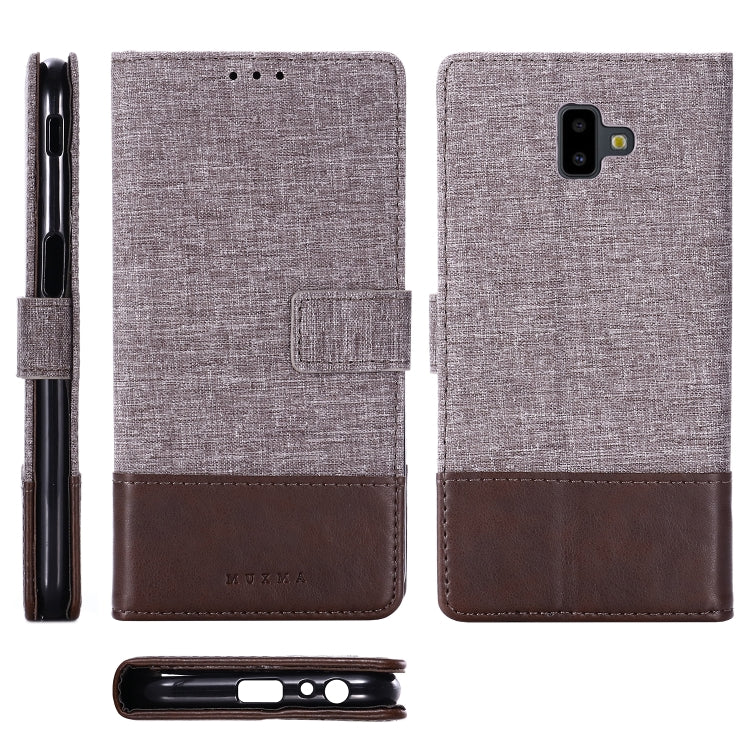 For Galaxy J6 Plus MUXMA MX102 Horizontal Flip Canvas Leather Case with Stand & Card Slot & Wallet Function